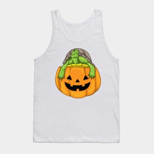 Turtle Halloween Pumpkin Tank Top